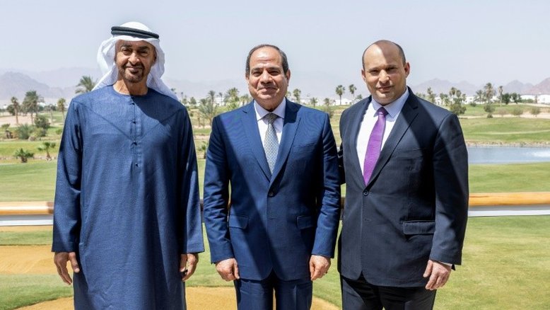 Presidente do Egito se reúne com líderes de Israel e Emirados