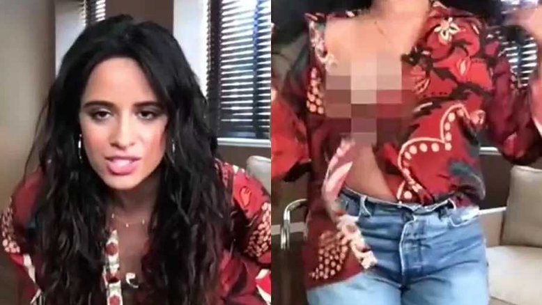 Mamilo de Camila Cabello aparece na TV e ela reage normalmente, veja vídeo