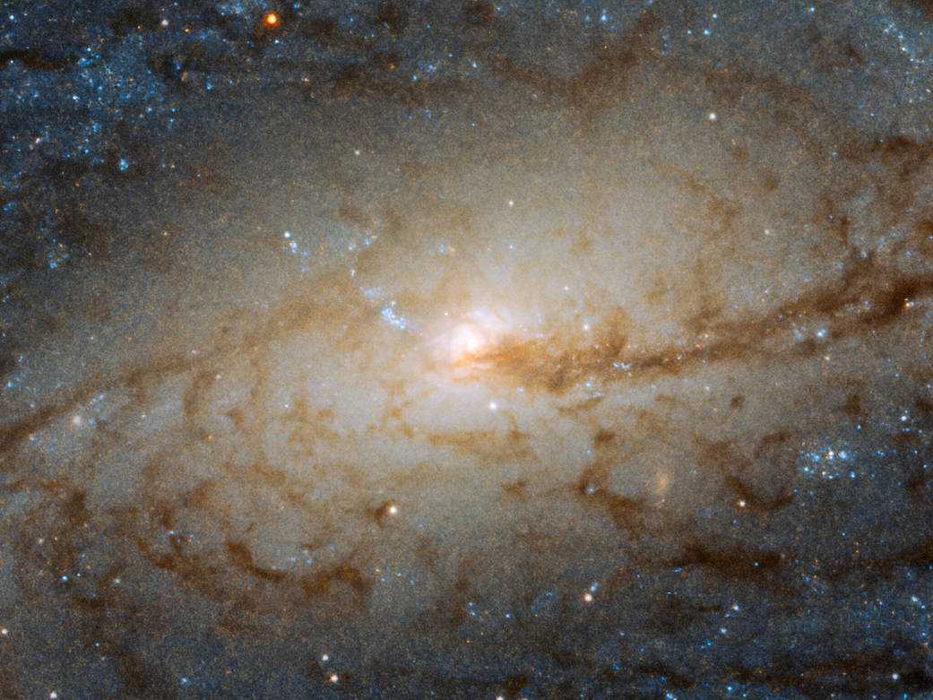 A galáxia espiral barrada NGC 3887 fica na Constelação de Crater, a mais de 60 milhões de anos-luz de distância da Terra. Foi descoberta em 31 de dezembro de 1785, pelo astrônomo William Herschel. Sua orientação para nós, embora não exatamente de frente, permite ver os braços espirais e a protuberância central da NGC 3887 em detalhes, tornando-a um alvo ideal para estudar os braços sinuosos de uma galáxia espiral e as estrelas dentro deles