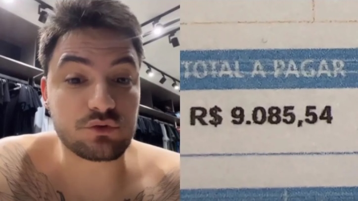 Felipe Neto choca os seguidores ao mostrar conta de luz no valor de R$ 9 mil