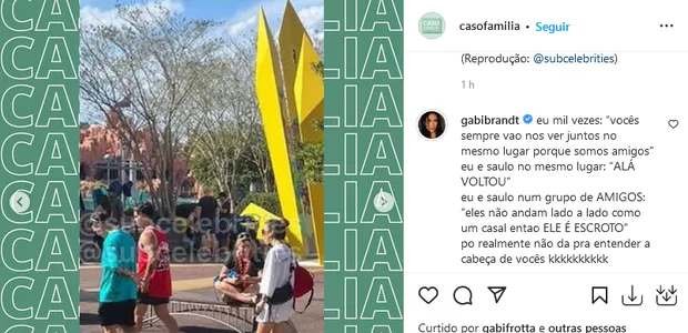 'Amigos': Gabi Brandt nega ter voltado com Saulo Poncio após boatos 2 'Amigos': Gabi Brandt nega ter voltado com Saulo Poncio após boatos