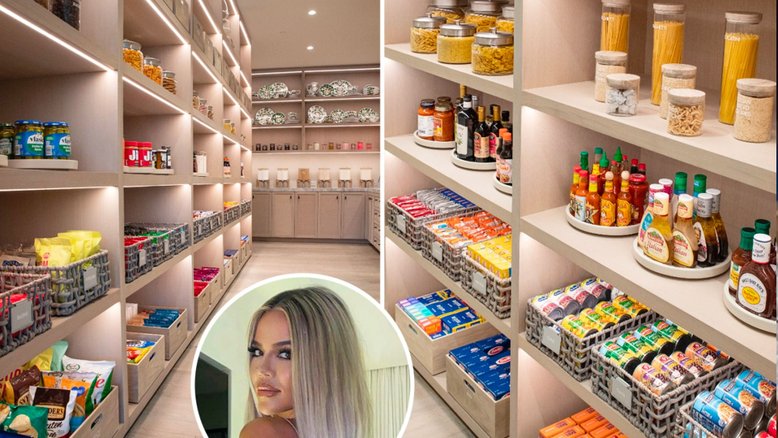 Khloé Kardashian impressiona com despensa gigante em sua mansão