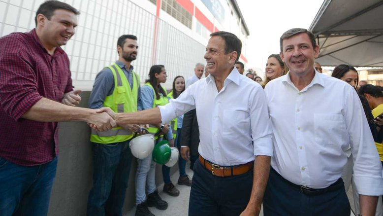 O governador de São Paulo, João Doria, e o prefeito de São Bernardo do Campo, Orlando Morando