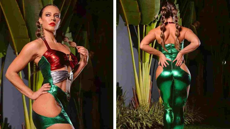 Paolla Oliveira aposta em look ousado para ensaio da Grande Rio