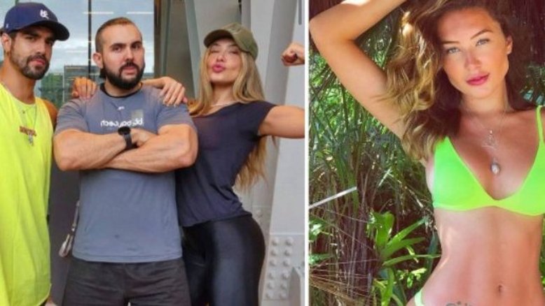 Caio Castro posa pela primeira vez com a nova namorada, que é repórter do Faustão