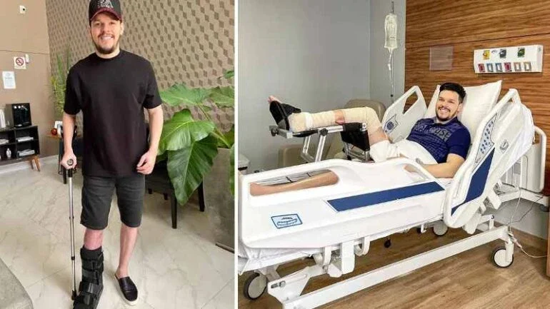 Cantor Thiago Costa se recupera de acidente aquático: 