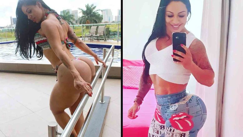 Assediada na rua, dona do maior bumbum do Brasil é ‘viciada’ em academia