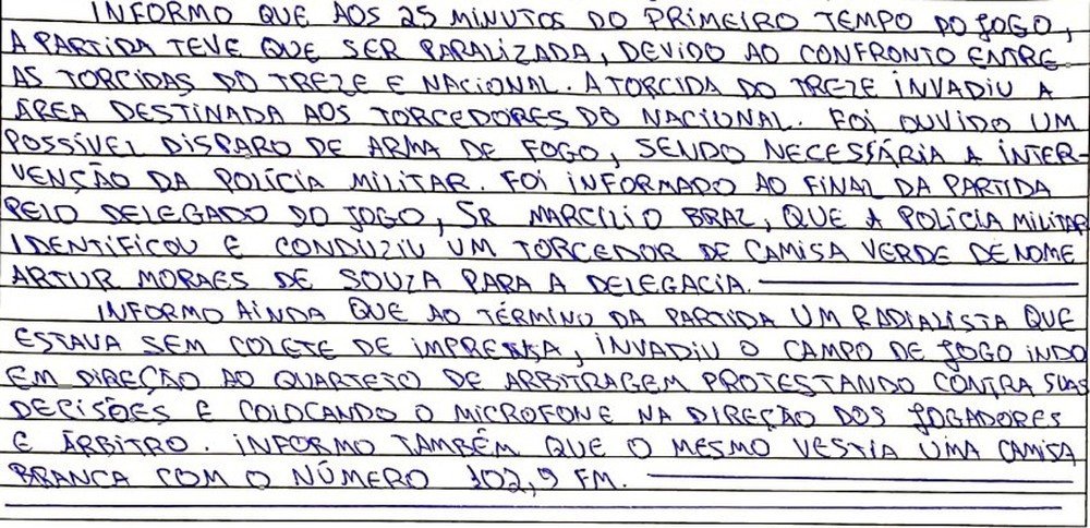Partida do Campeonato Paraibano é paralisada após disparo de policial à paisana 4 Partida do Campeonato Paraibano é paralisada após disparo de policial à paisana