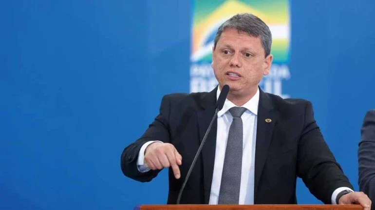 CAMPANHA Candidato do presidente Bolsonaro ao governo paulista, ex- ministro Tarcísio de Freitas anuncia que vai investir R$ 54 bilhões provenientes da venda de estatais