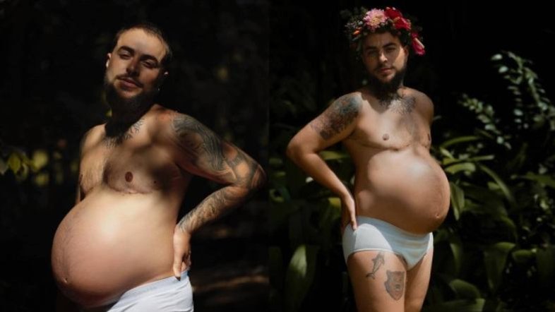 'Papai está muito ansioso', diz homem trans grávido