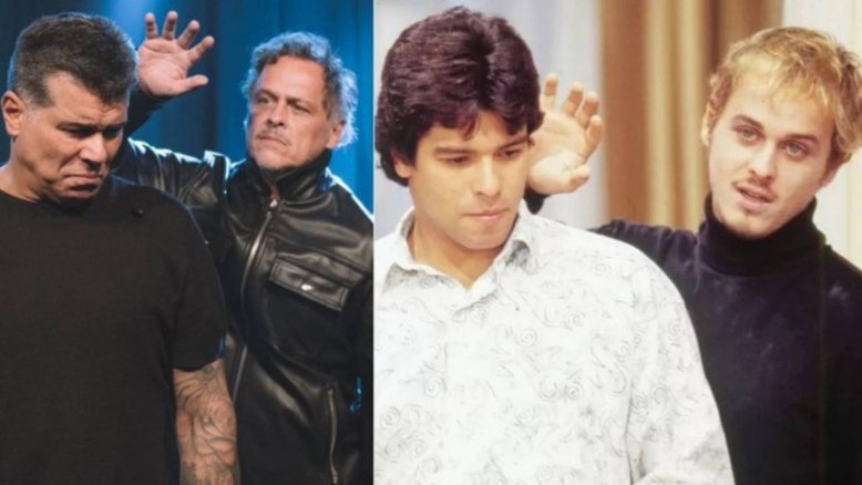 Maurício Mattar e Guilherme Fontes recriam cena icônica de ‘A Viagem’ e divertem fãs