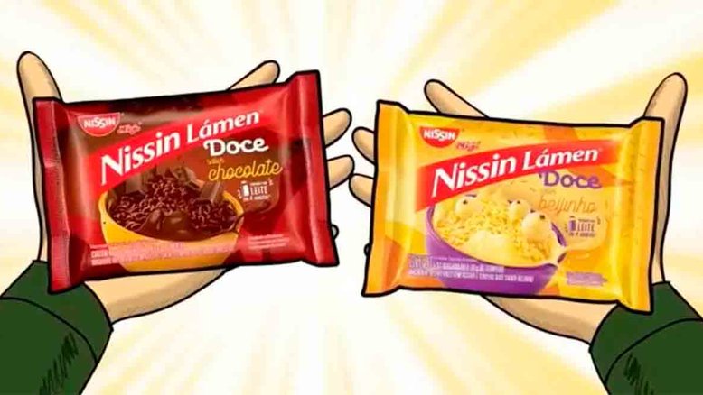 Nissin lança versões doces de miojo nos sabores chocolate e beijinho (Foto: Reprodução/Instagram)