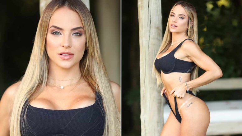 Gabi Martins sensualiza de lingerie e mostra marquinha de biquíni