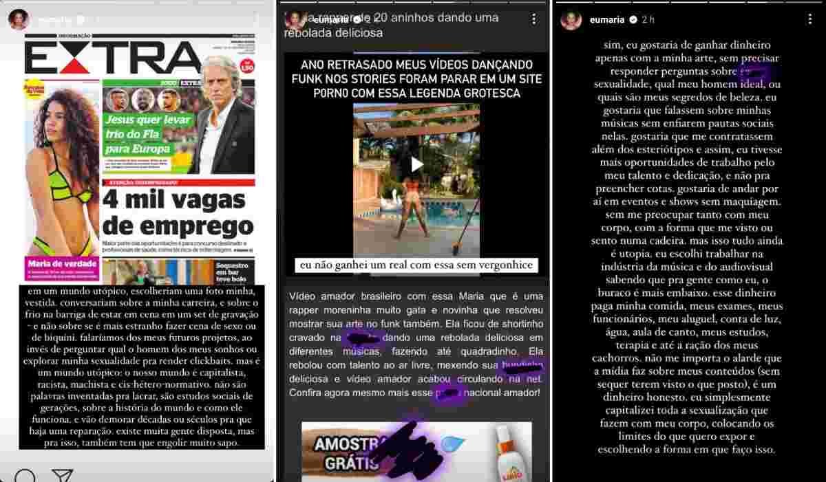Após criar OnlyFans, Maria rebate críticas: 'Capitalizei sexualização que fazem com meu corpo'