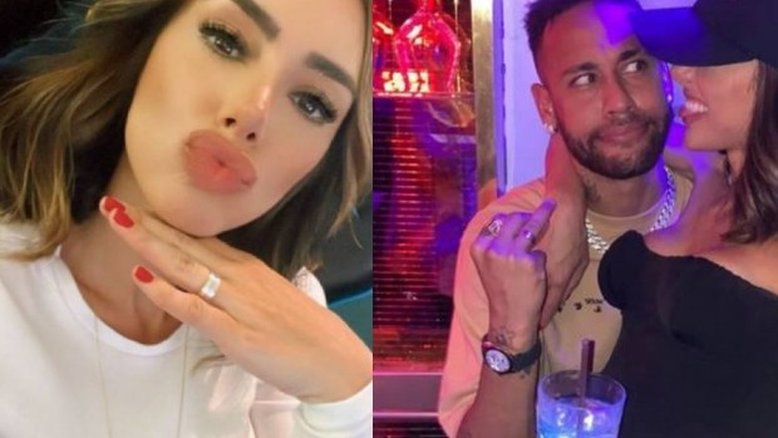 Bruna Biancardi também exibe 'aliança de compromisso' com Neymar