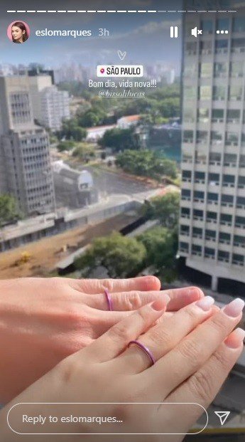BBB22: Eslovênia mostra alianças novas com Lucas e comemora 'vida nova' 4 BBB22: Eslovênia mostra alianças novas com Lucas e comemora 'vida nova'