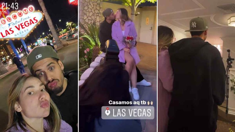 Em Las Vegas, Virginia Fonseca e Zé Felipe se casam pela terceira vez