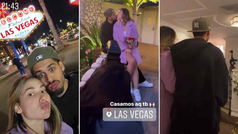 Em Las Vegas, Virginia Fonseca e Zé Felipe se casam pela terceira vez