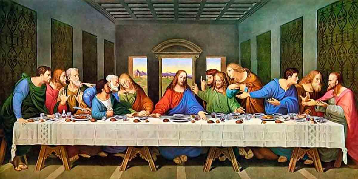 "A Última Ceia", de Da Vinci: Judas (o quarto a partir da esquerda) é considerado o 13º participante. Imagem: Wikimedia