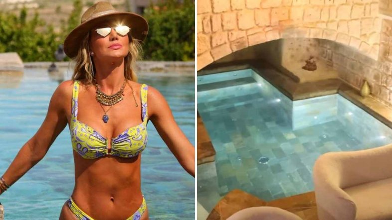 Ana Paula Siebert curte banho de piscina e faz tour em quarto 'caverna' na Turquia