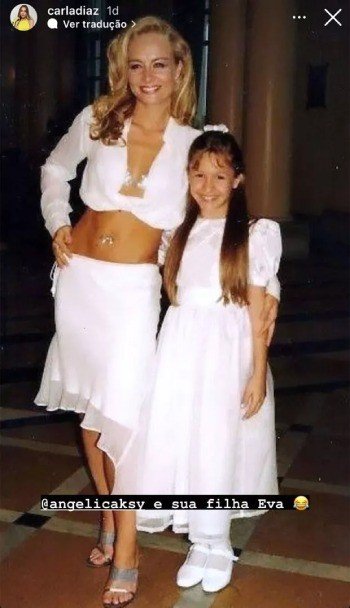 'Angélica e sua filha Eva', brinca Carla Diaz ao postar foto antiga com apresentadora 4 'Angélica e sua filha Eva', brinca Carla Diaz ao postar foto antiga com apresentadora