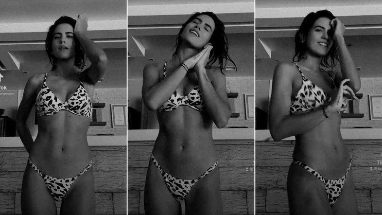 Antônia Morais faz dancinha de biquíni: 'Quero ver vocês arrasando na coreô'