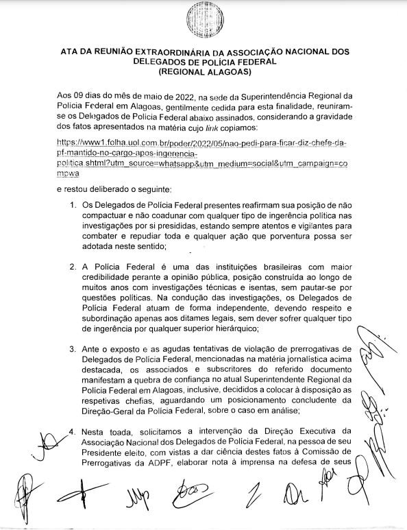 Associação de Delegados de PF baixa em Alagoas para investigar suspeita de ingerência de Bolsonaro