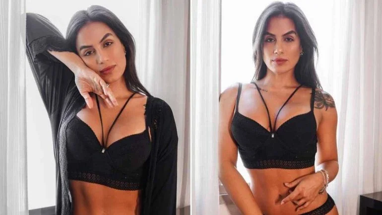 Carol Peixinho faz ensaio de lingerie e Thiaguinho se derrete: 