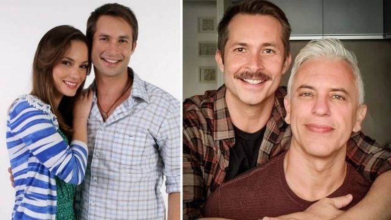 Galã de 'Carrossel' festeja casamento com diretor: 'Te amo'