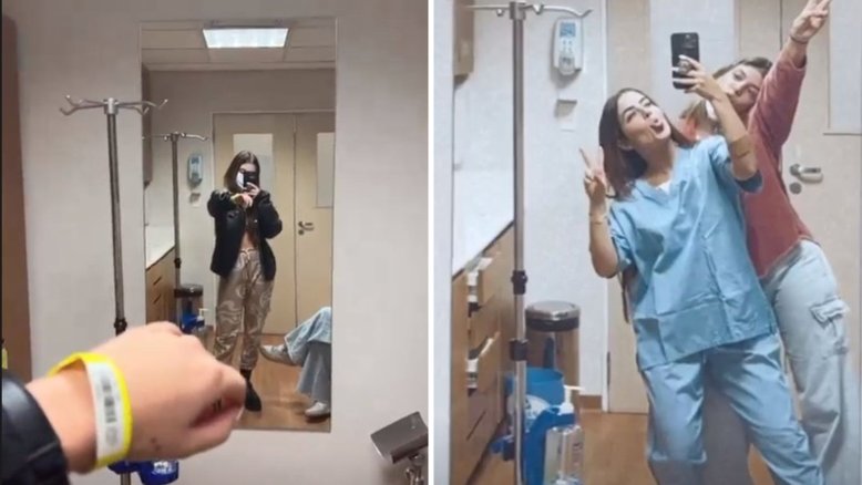 Jade Picon faz stories no hospital e diverte seguidores: ‘Pulseira não é de festa’