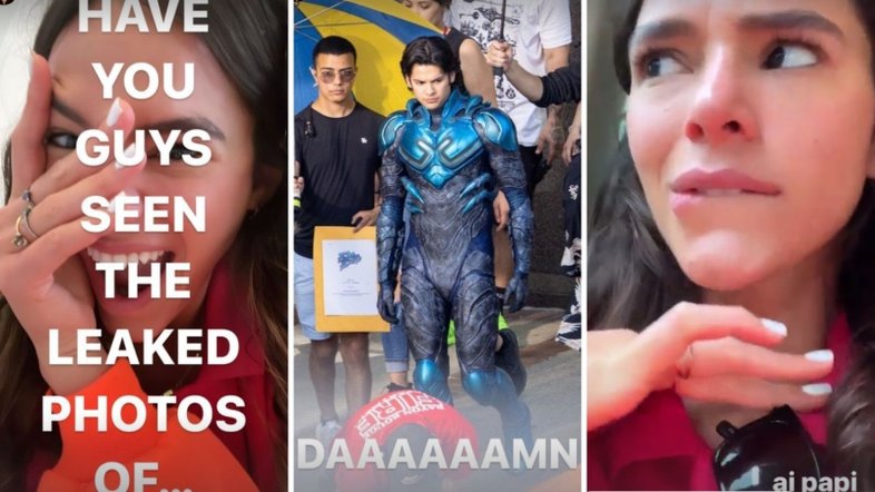 bruna marquezine reagindo às fotos de besouro azul