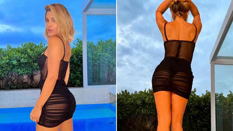 Flávia Alessandra posa de vestido transparente e web vai à loucura: 'Socorro!'