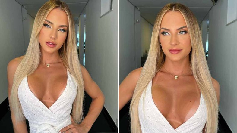Gabi Martins exibe marquinha de biquíni com decotão e novo visual: 'Loiríssima'