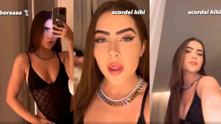 Jade Picon sensualiza com body transparente e cavadíssimo