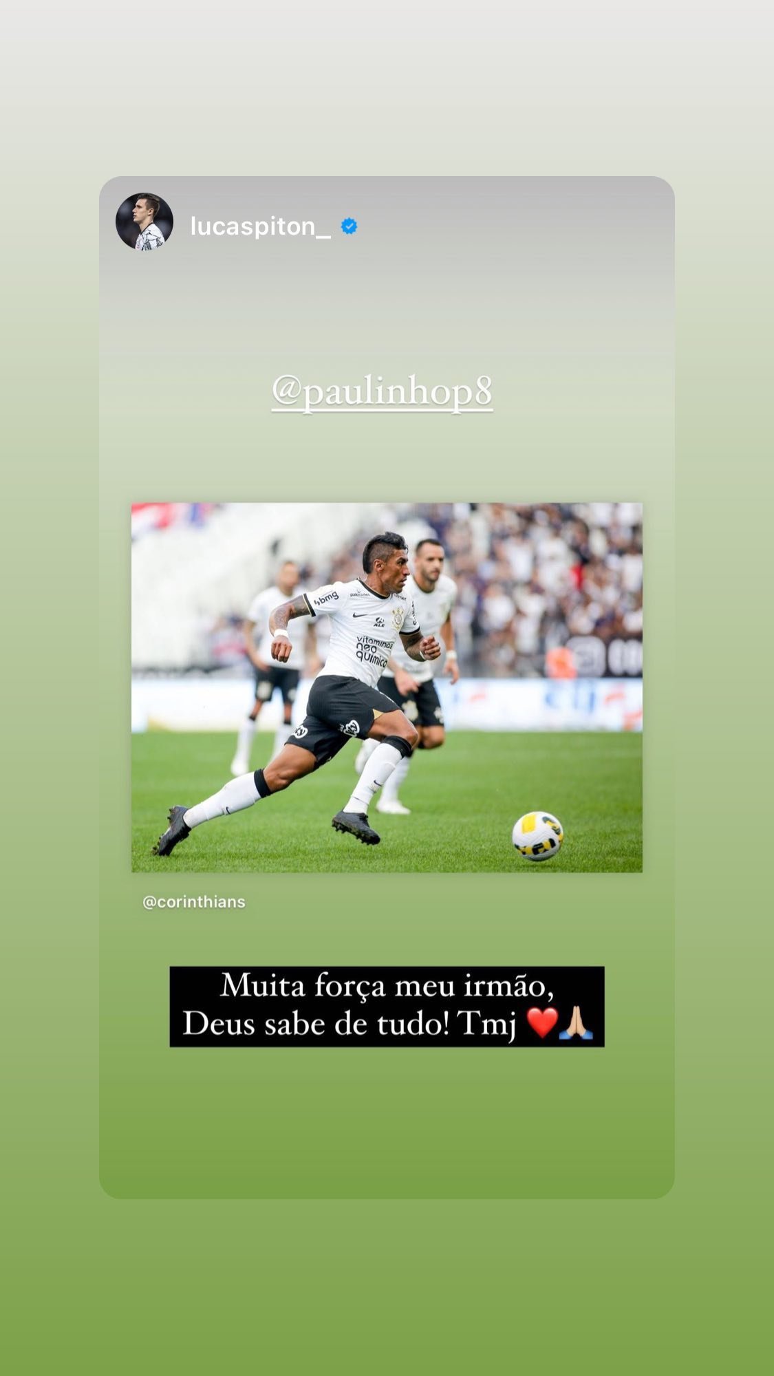 Paulinho recebe apoio de jogadores por conta de lesão grave no joelho