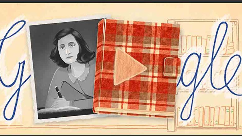 Google homenageia o 75º aniversário da publicação do diário de Anne Frank. Foto: Reprodução Google