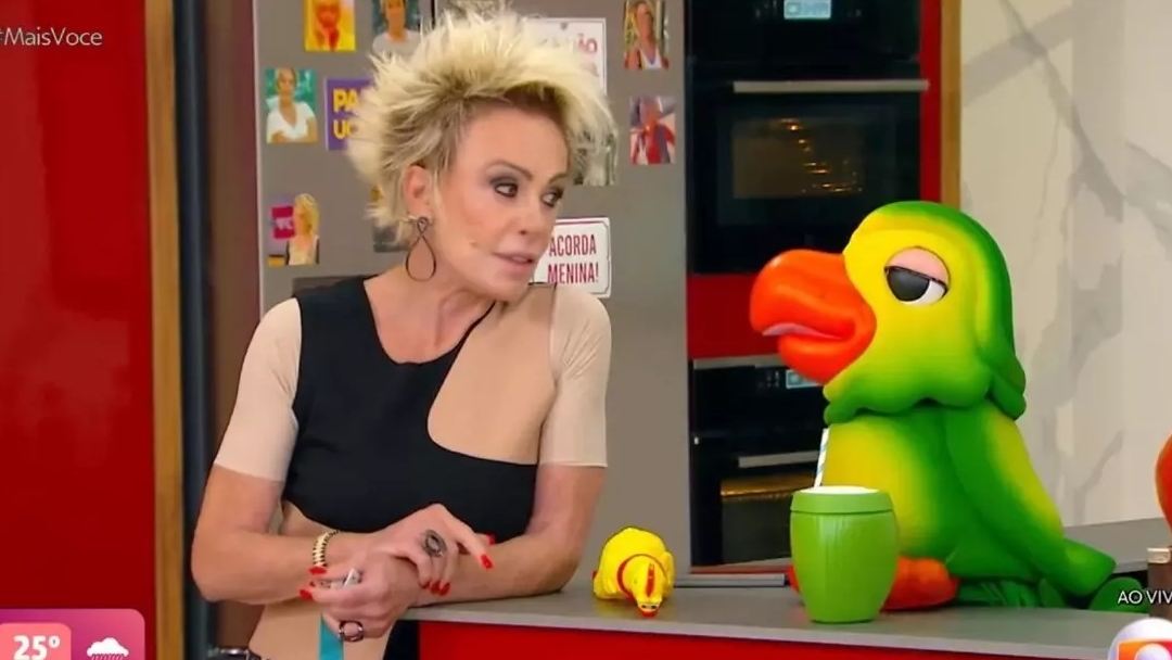 Ana Maria Braga se irrita com Louro Mané nos bastidores da Globo; boneco sai chorando
