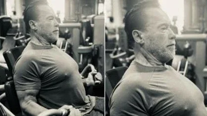 Aos 74 anos, Schwarzenegger impressiona na academia com corpo musculoso