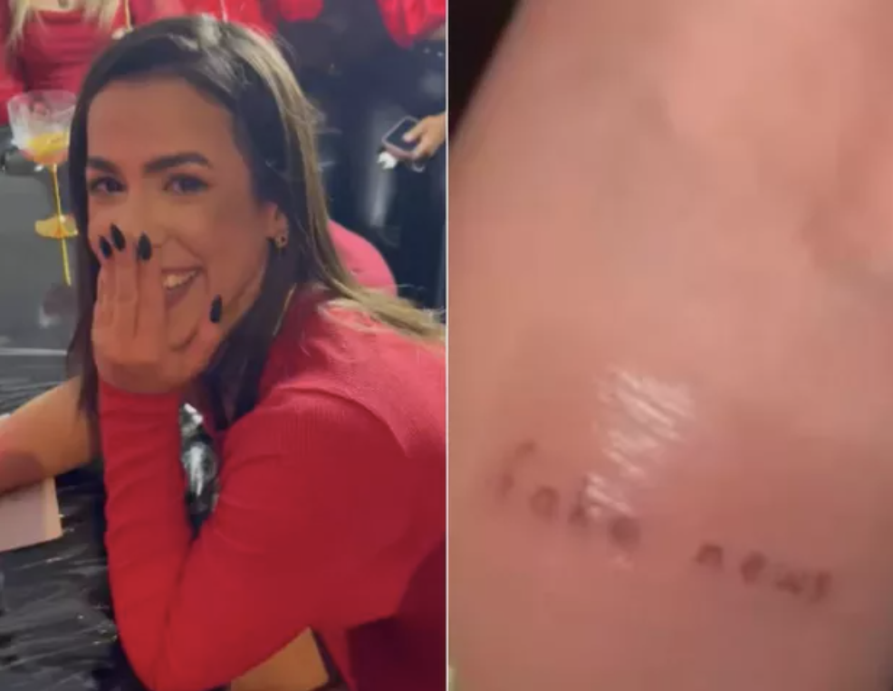 Ex-BBB Larissa Tomásia tatua ‘fake news’ no braço 2 Ex-BBB Larissa Tomásia tatua ‘fake news’ no braço