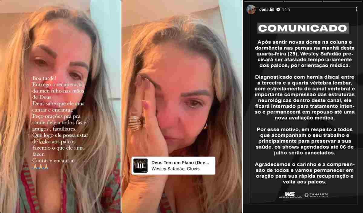 Mãe de Wesley Safadão chora ao comentar sobre estado de saúde do filho 4 Mãe de Wesley Safadão chora ao comentar sobre estado de saúde do filho