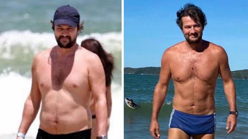 Marcelo Serrado mostra antes e depois sem camisa: 'Fecha a boca, meu filho'