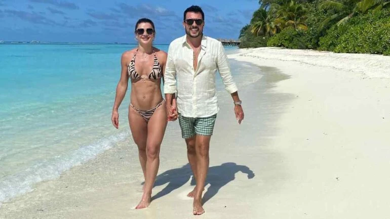 Mirella Santos e Ceará comemoram 10 anos de casamento nas Maldivas