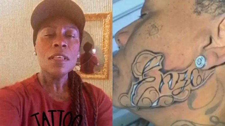 Pepê, dupla de Neném, tatua nome dos filhos no rosto e se arrepende