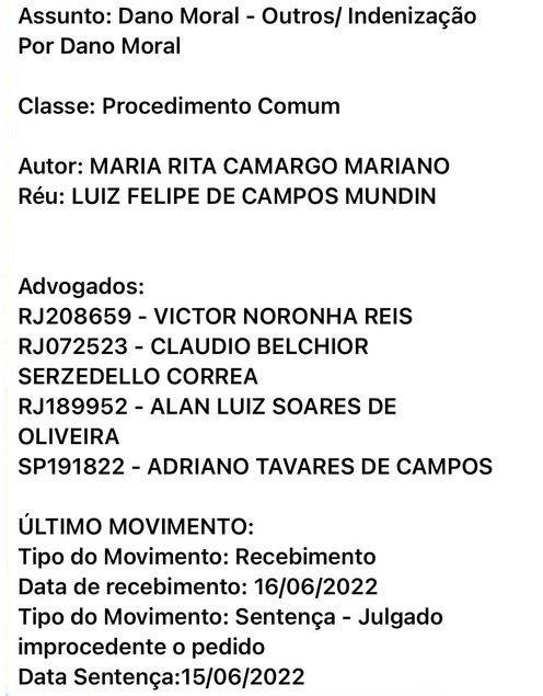 Maria Rita perde processo por danos morais contra o jornalista Felipeh Campos