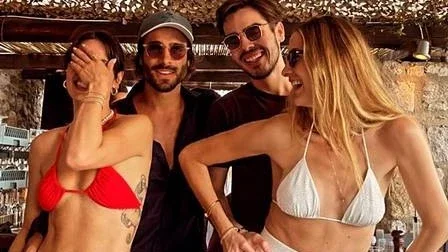 Ao lado do filho de Faustão, Isis Valverde surge de mãos dadas com empresário