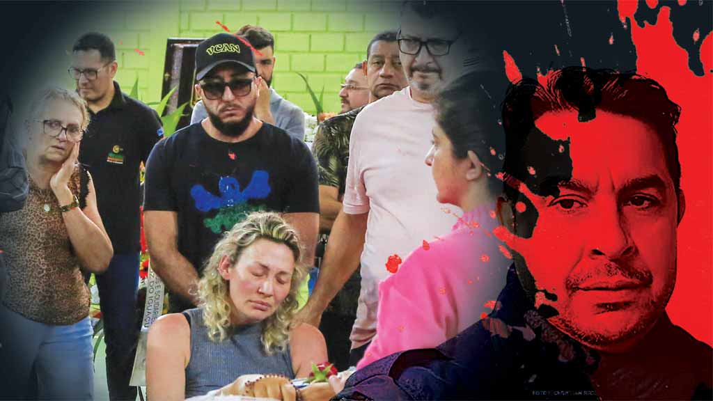 VÍTIMA Velório de Marcelo Arruda (no destaque), petista assassinado no dia 9 quando comemorava o aniversário em Foz do Iguaçu (PR)