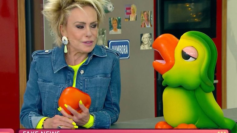 Ana Maria nega briga com Louro Mané nos bastidores do "Mais Você"