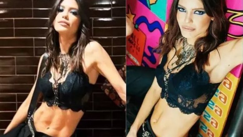 Vitória Strada cria look inspirado em Demi Lovato e exibe abdome definido