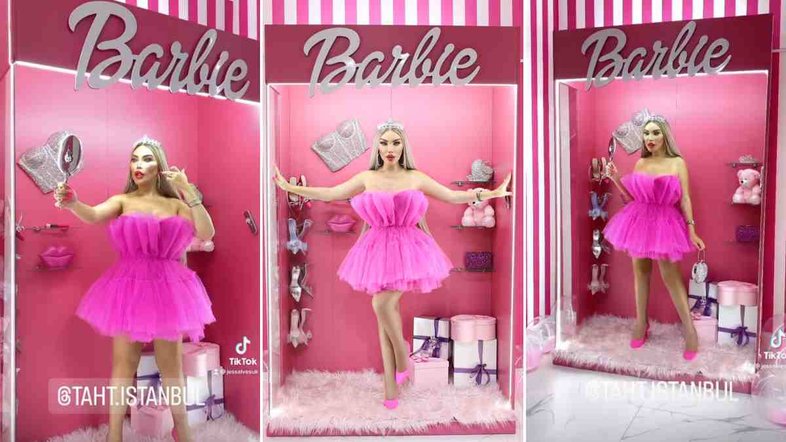 Jessica Alves faz ensaio fotográfico como boneca Barbie na Turquia