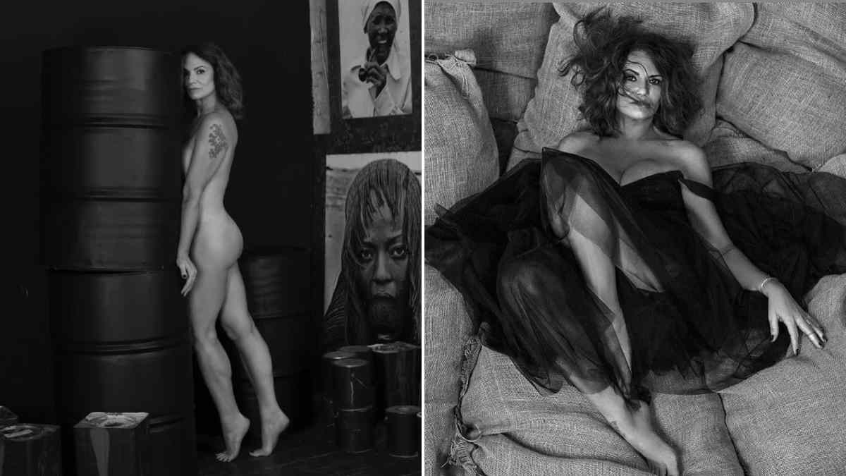 Luiza Brunet posa nua em ensaio em preto e branco: 'De volta aos trabalhos'
